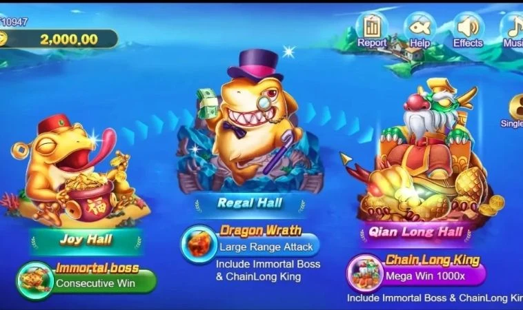 Các phòng chơi trong Bắn Cá Royal Fishing tại BJ88