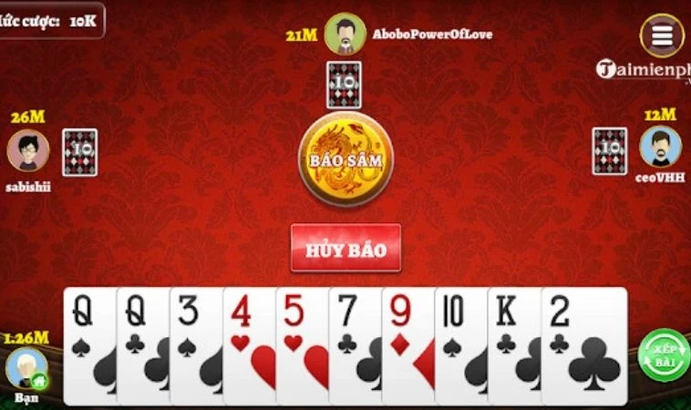 Giao diện chơi Sâm Lốc Nhà Cái BJ88