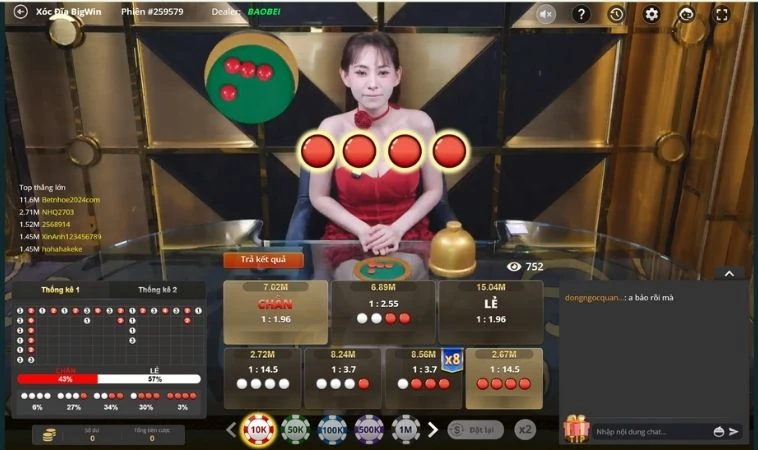 Bàn cược Xóc Đĩa tại BJ88