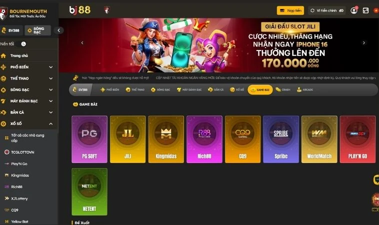 Thiết kế giao diện chơi game tại nhà cái BJ88 đẹp, chuyên nghiệp